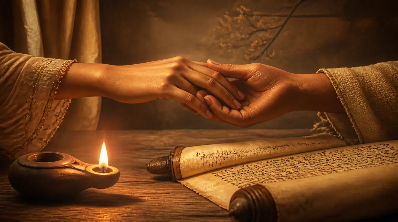 pareja de esposos conversando de noche describiéndose con palabras de admiración