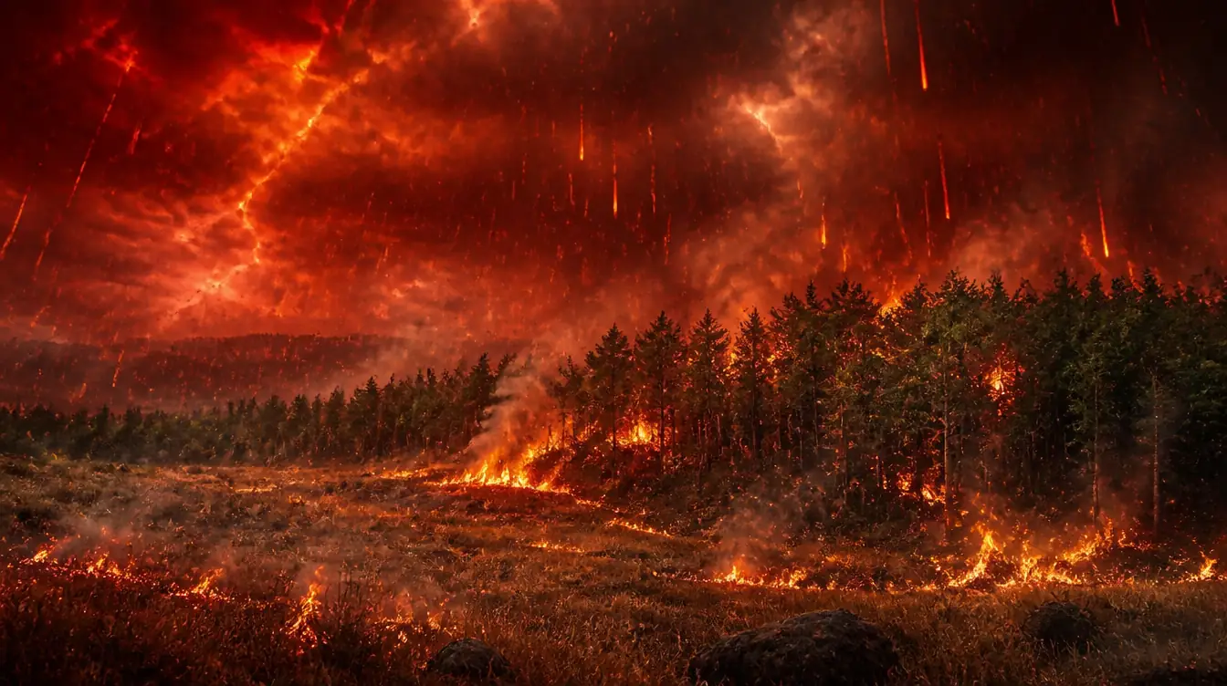 el Cordero rompiendo los siete sellos de un rollo celestial ante el trono